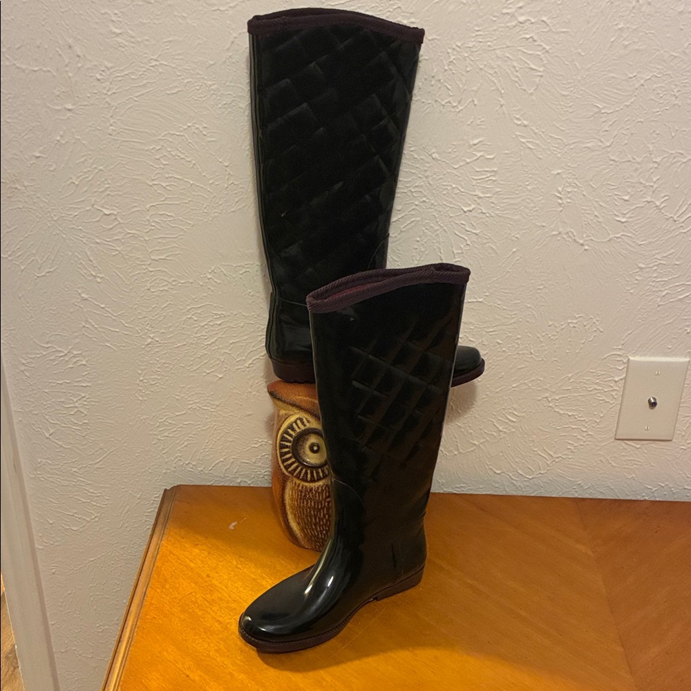 Tommy Hilfiger Black Quilted Winter Boots